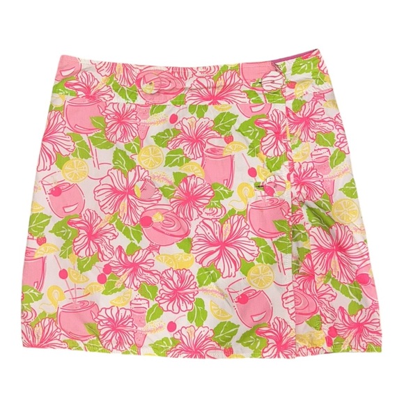 Lilly Pulitzer Reversible Faux Wrap Mini Skirt in Havana Cocktail and Pink - 10* - Picture 16 of 16